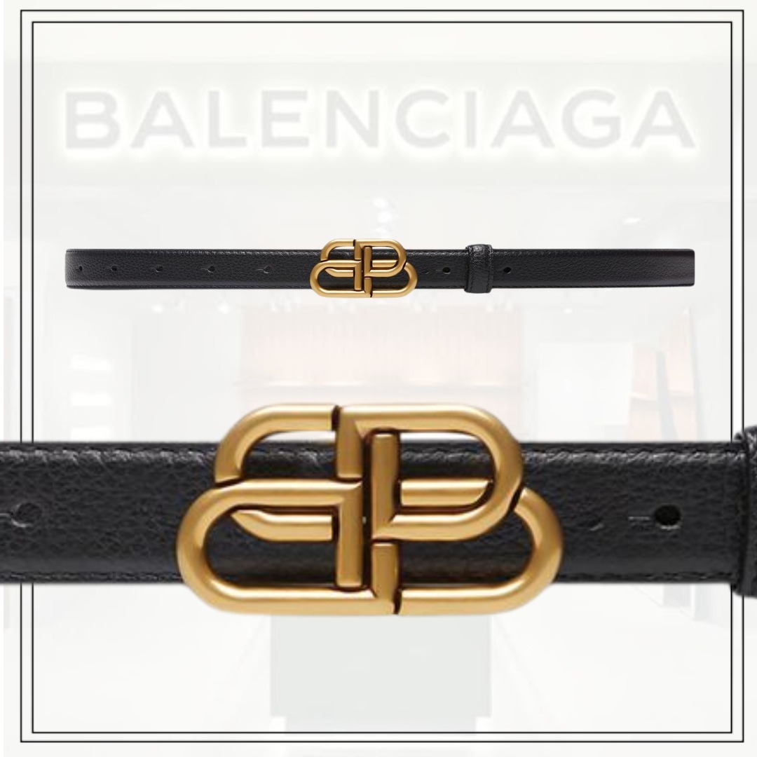 送料込直営店+BALENCIAGA+ BB スリムベルト