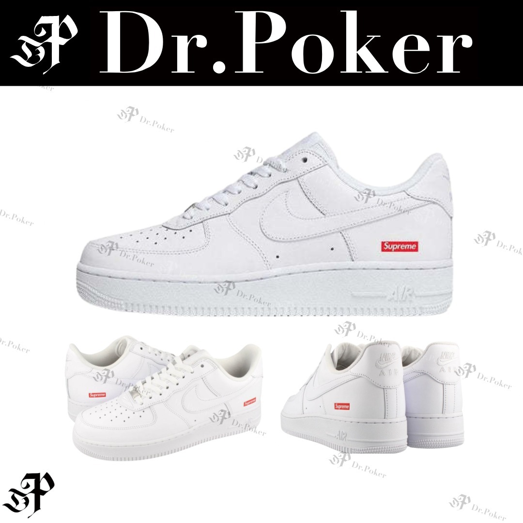 関税込 Supreme × NIKE AF1 Box Logo Air Force 1 Low ホワイト