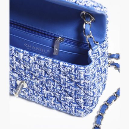 【ツイードで季節感もUP】CHANEL ショルダーバッグ・ポシェット 季節感のあるツイード素材♪】CHANEL ミニフラップ バッグ