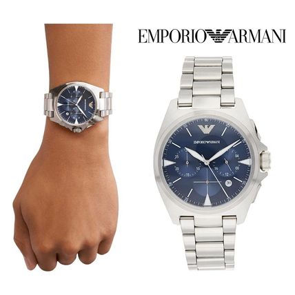 関税込/国内発] ARMANI 腕時計 AR60055 43mm シルバー (EMPORIO