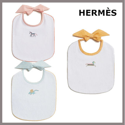 HERMES Baby Girl Bibs & Burp Cloths Organic Cotton Baby Girl Bibs & Burp Cloths