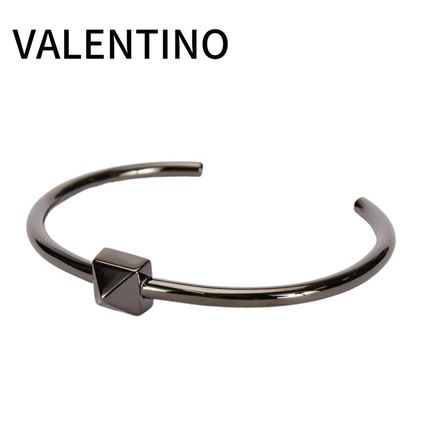 VALENTINO Bracelets Unisex Studded Plain Logo Bracelets