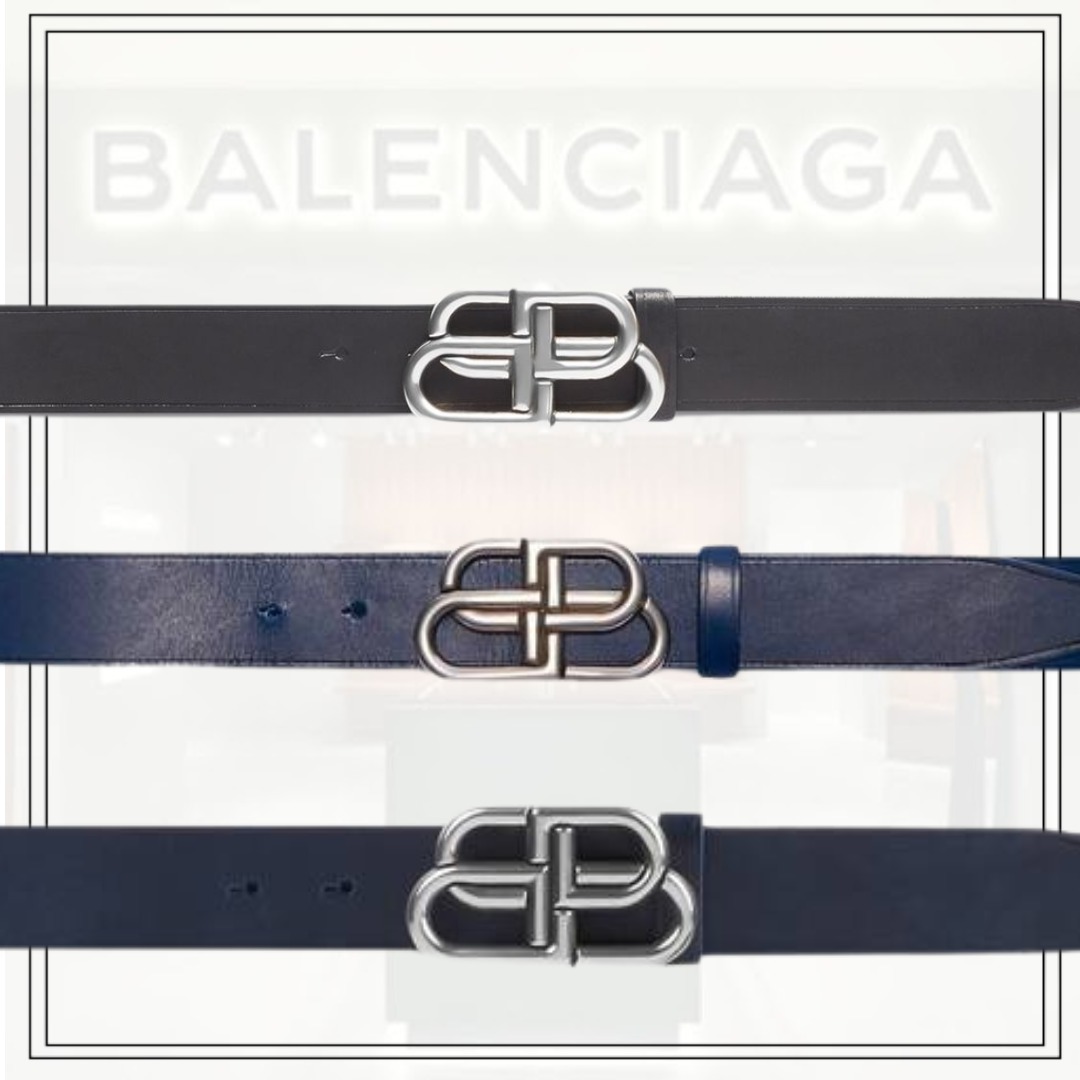 送料込直営店+BALENCIAGA+ BB ラージ ベルト ベジタブルレザー