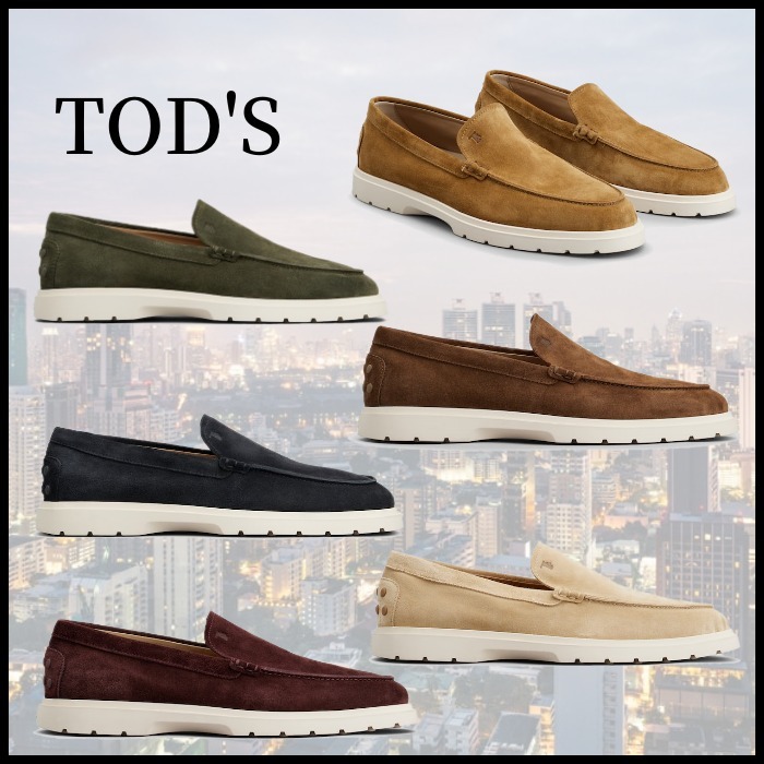 【洗練されたシンプルさ】TOD'S スエードレザースリッパモカシン 洗練されたシンプルさ】TOD'S スエードレザースリッパモカシン