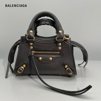 BALENCIAGA Handbags Casual Style Calfskin Street Style Plain Leather Party Style