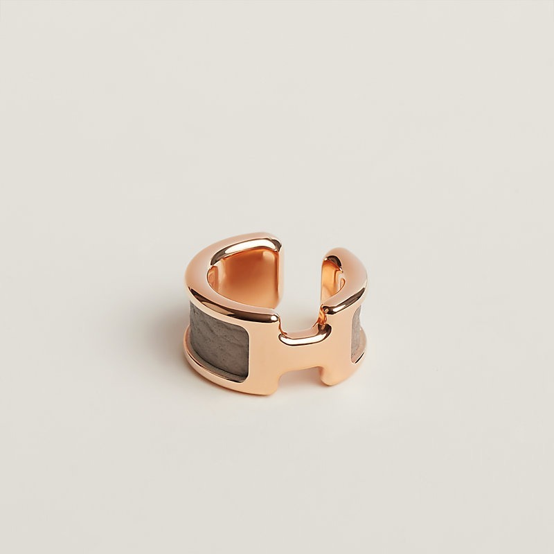 HERMES∽Bijou d'oreilles Olympe PMオランプ黒∽パリ本店速達☆