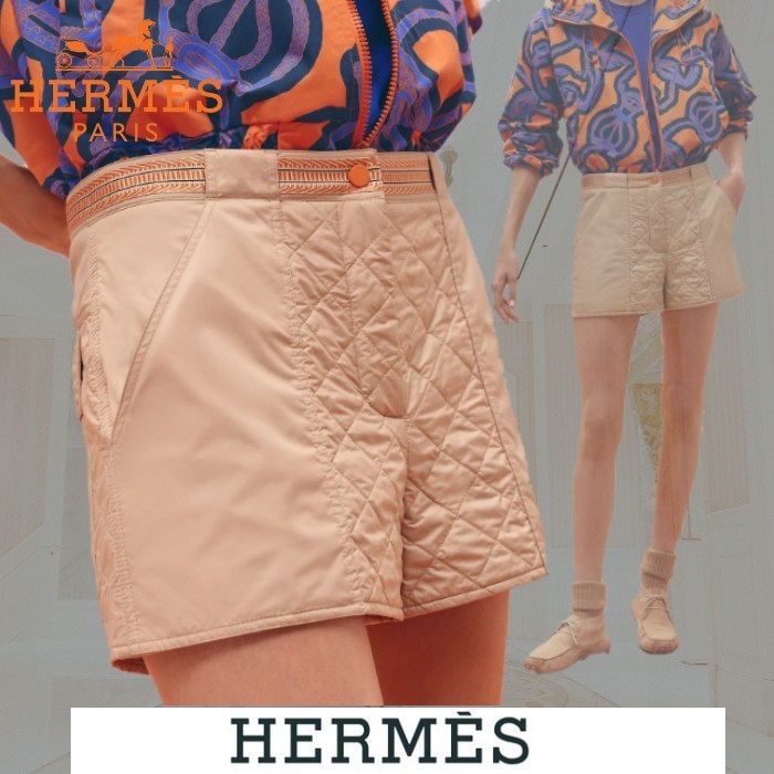≪23SS★≫HERMES キルティング ショートパンツ スポーティー