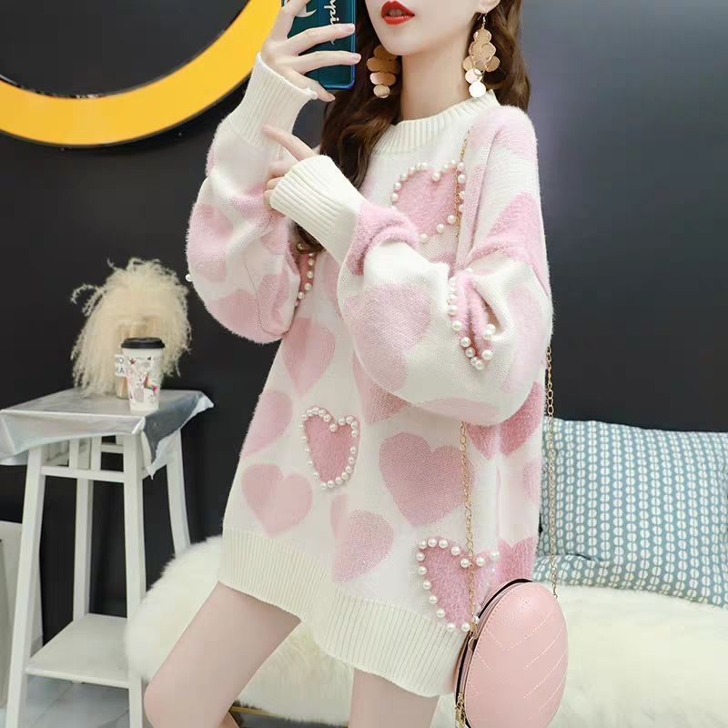 送料無料 トレンド ニット セーター 韓国 人気 2色 4549 予約販売】ニット メンズ オーバーサイズ ホワイト ブラック