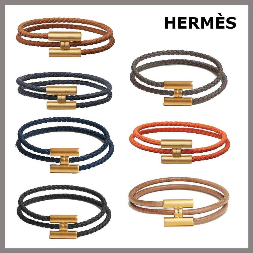 ゴールドプレート【HERMES】Tournis Tresse  ブレスレット