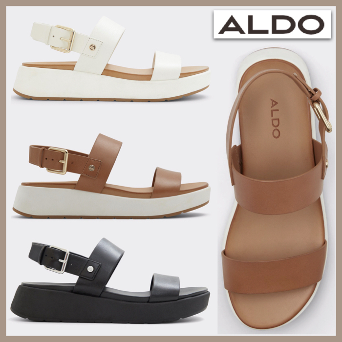 【ALDO】本革レザー★シンプル★厚底 フラットフォーム サンダル