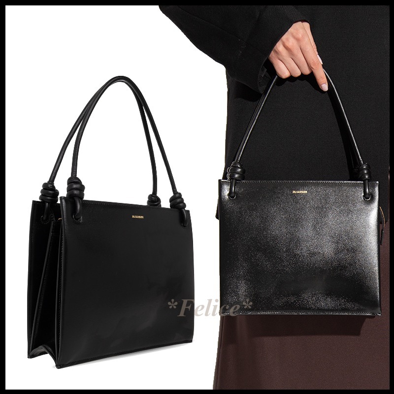 【JIL SANDER】 レザー ミディアム ハンドバッグ 関税/送料込