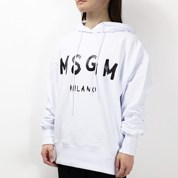 購入新商品 MSGM エムエスジイエム パーカー プルオーバー ペイント ロゴ トップス