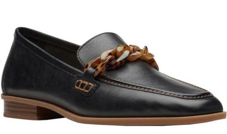 Clarks ローファー べっ甲 フラット バレエ ブラック スリッポン