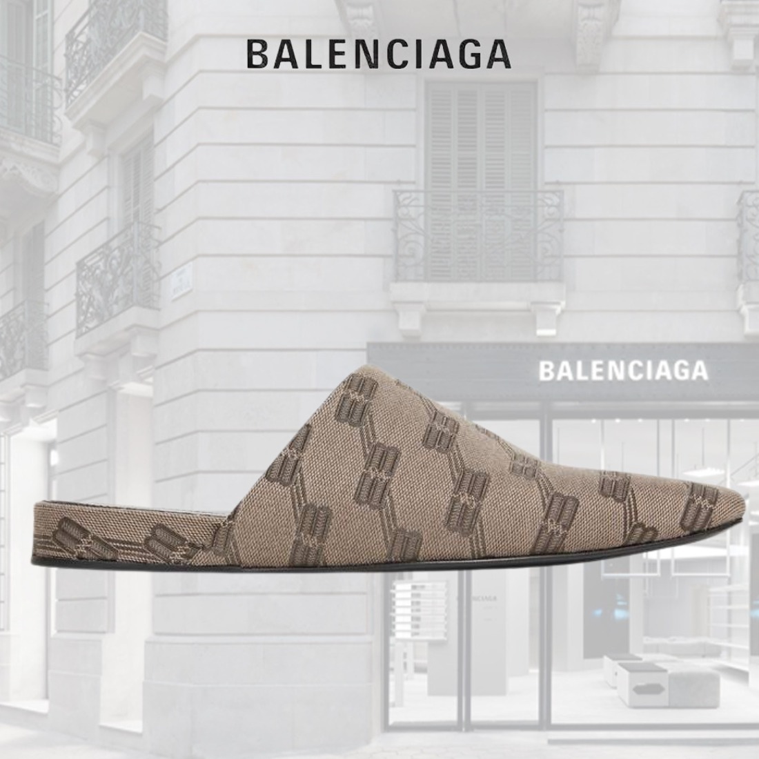 【BALENCIAGA】COSY ミュール BB MONOGRAM