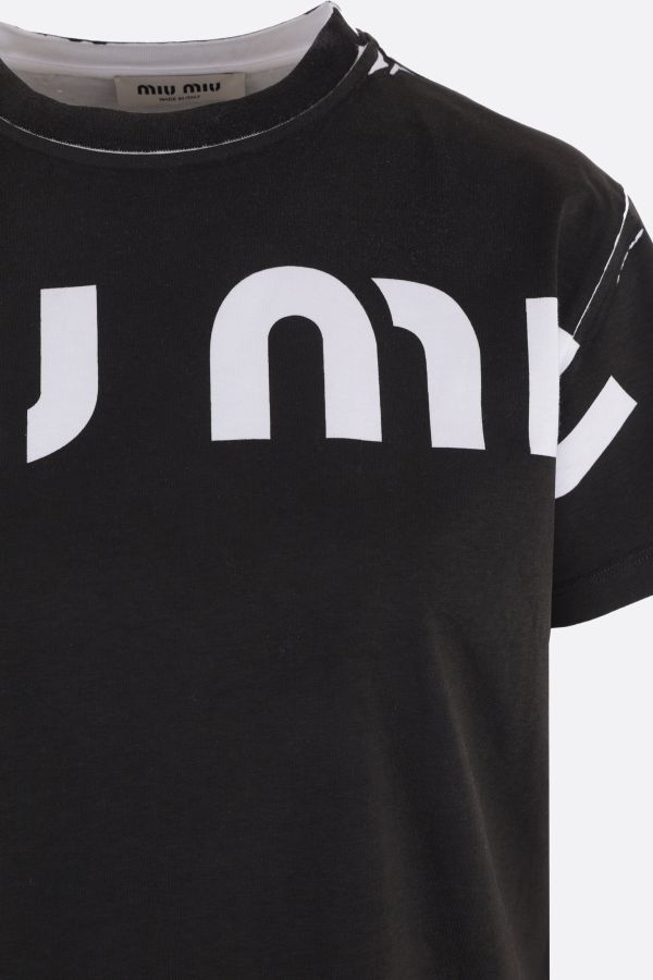 カテゴリ miumiu - MIUMIU☆ ロゴ クロップドコットンTシャツの通販 by