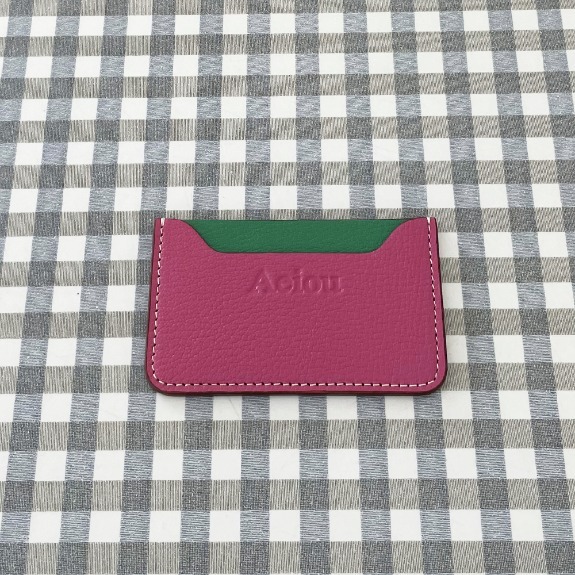 《韓国 Aeiou》Flat Toy Raspberry / Tree Green カードケース