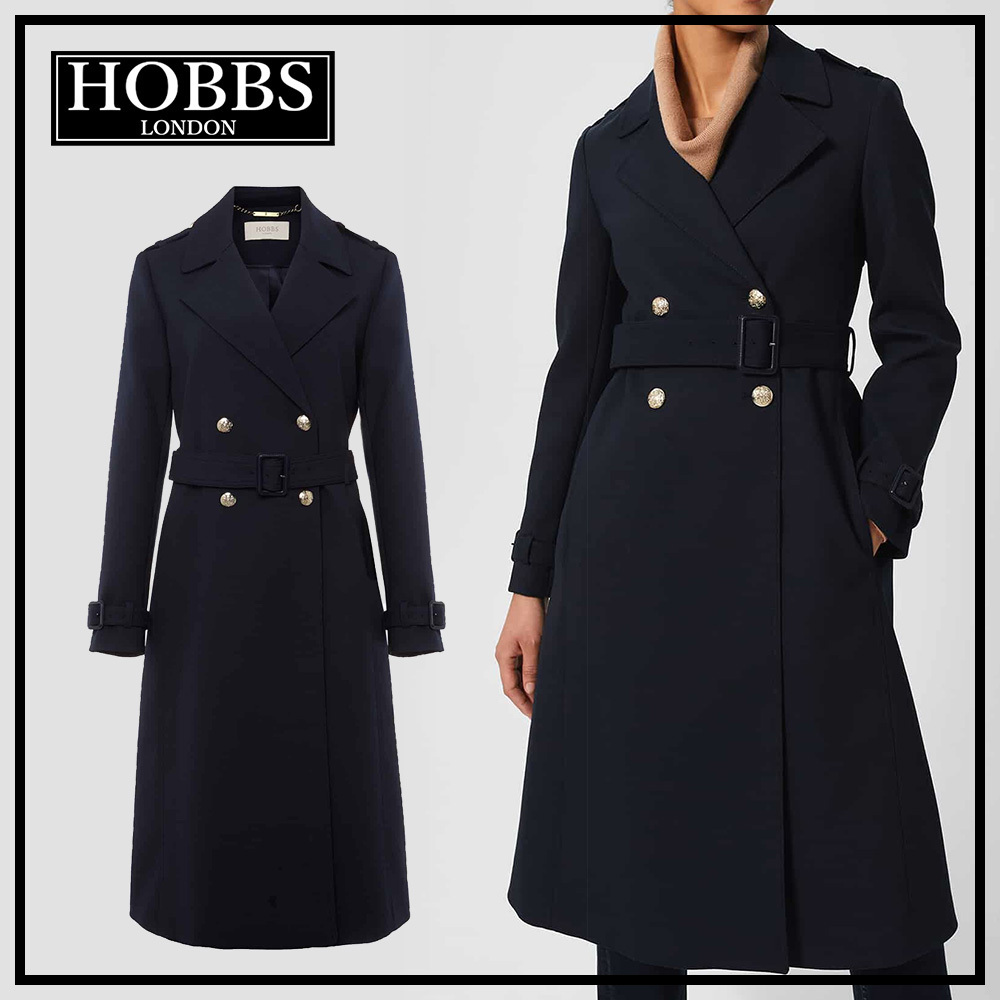 【Hobbs London】イザベル トレンチ コート ネイビー
