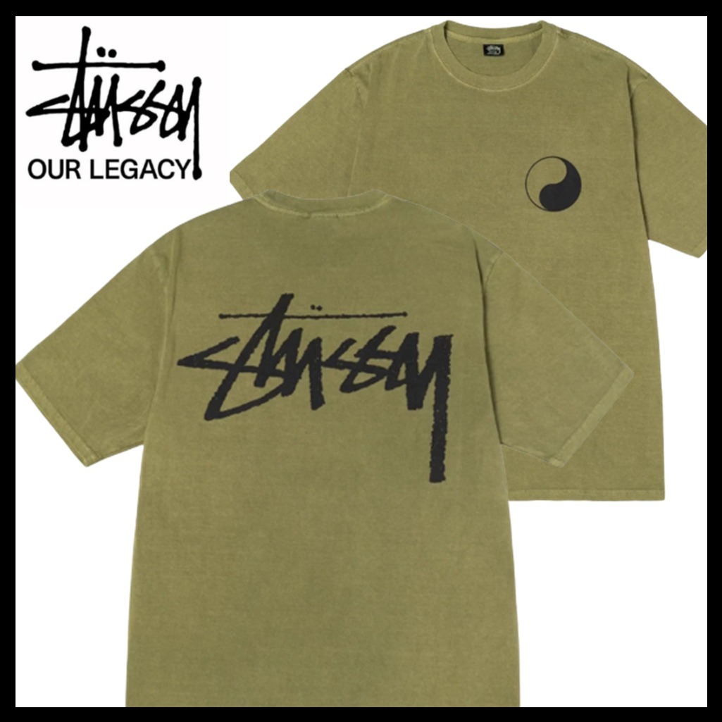 関税込★Stussy x Our Legacy Work Shop Yin Yang T-Shirt Olive