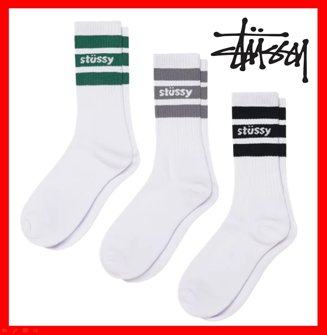 ★韓国の人気★【STUSSY】★SURFMAN CREW SOCK.S★