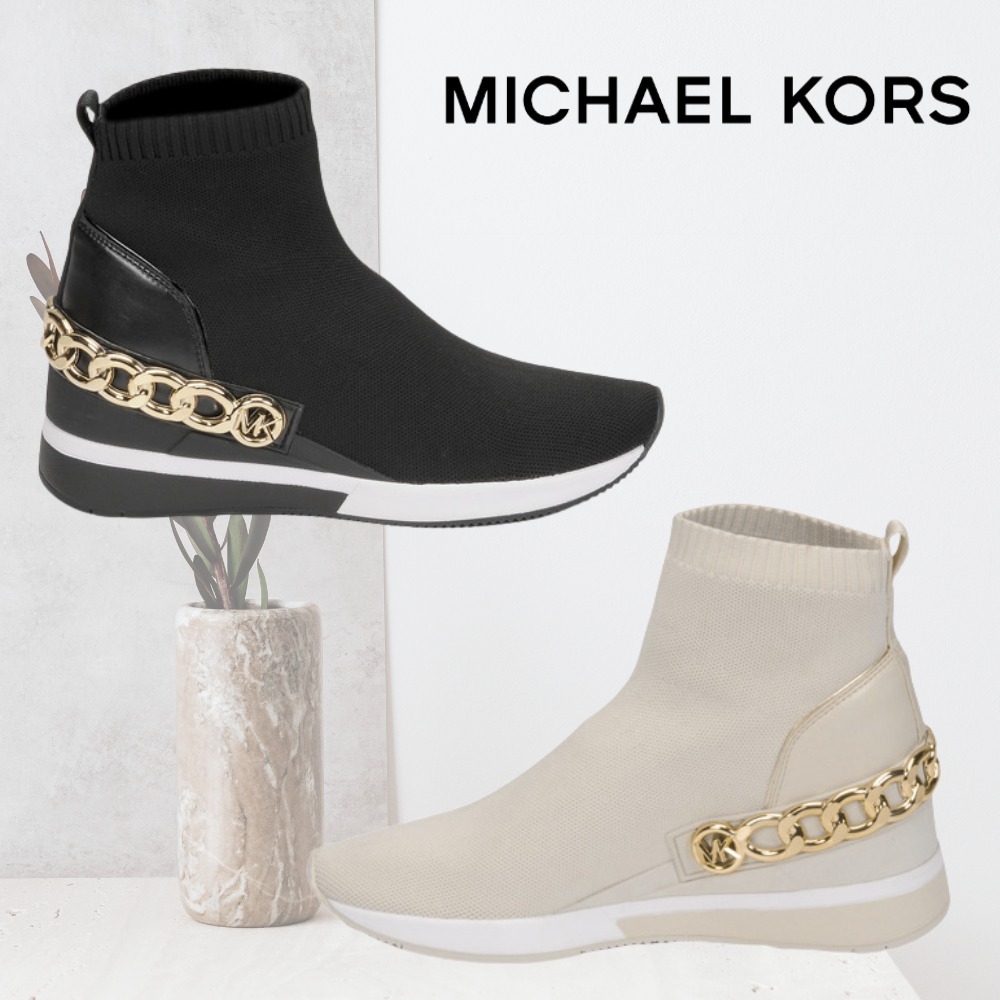 Michael Kors ソックススニーカー MK チェーン ショートブーツ
