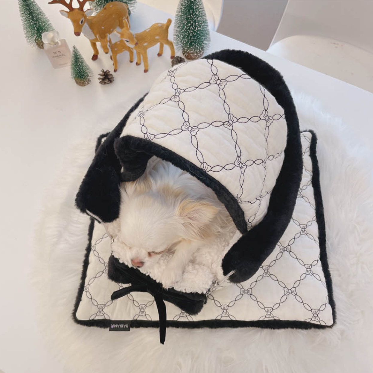 《韓国BABIANA》AJI BAG TOTE 3色 Sサイズ ブランケット＆肩紐付