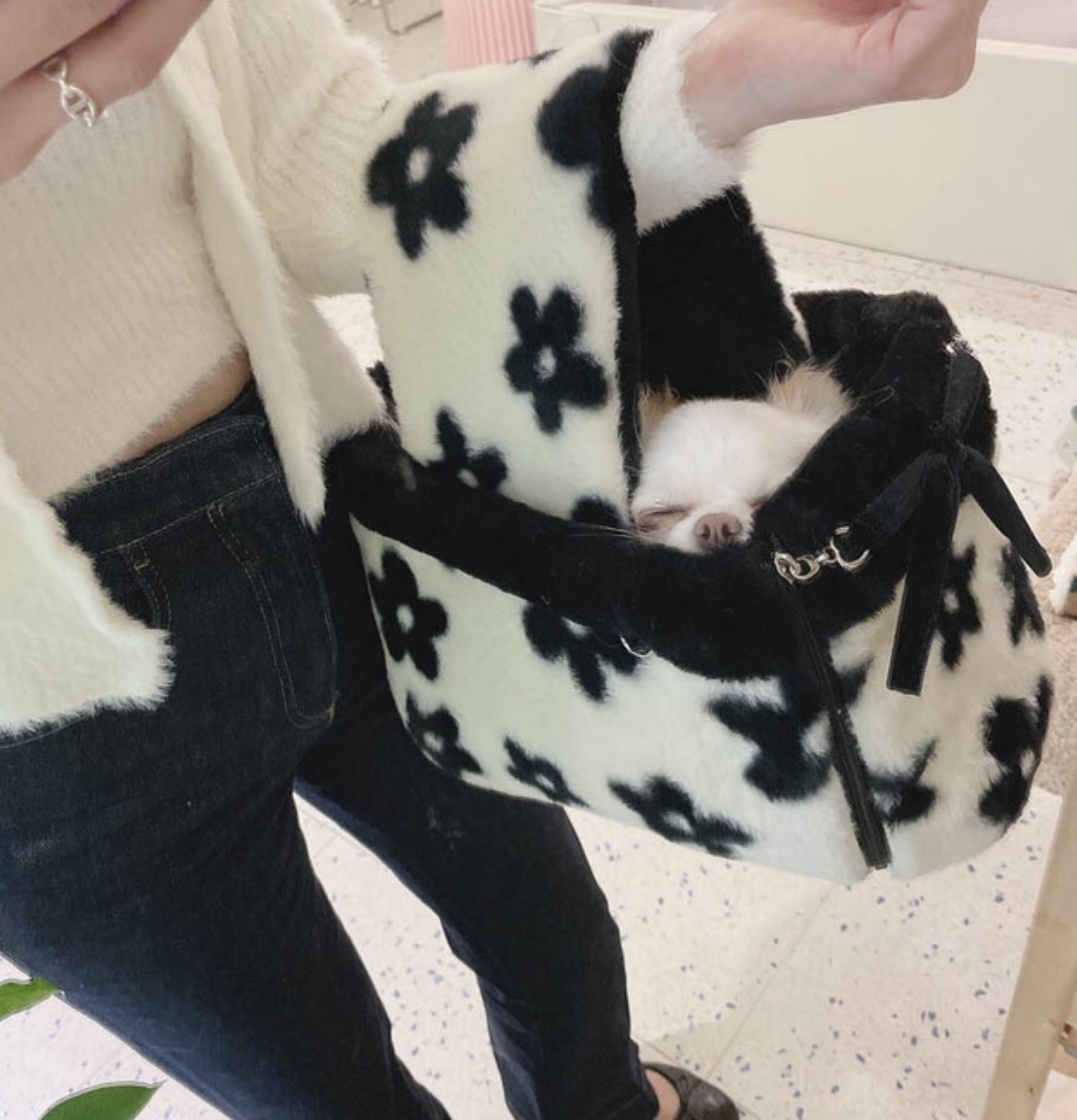 《韓国BABIANA》AJI BAG TOTE 3色 Sサイズ ブランケット＆肩紐付