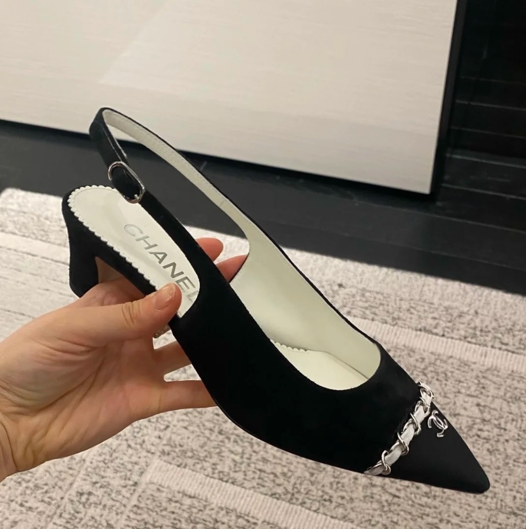 激安本物 36ハーフサイズ 新品 CHANEL CHANEL シャネル スリングバック