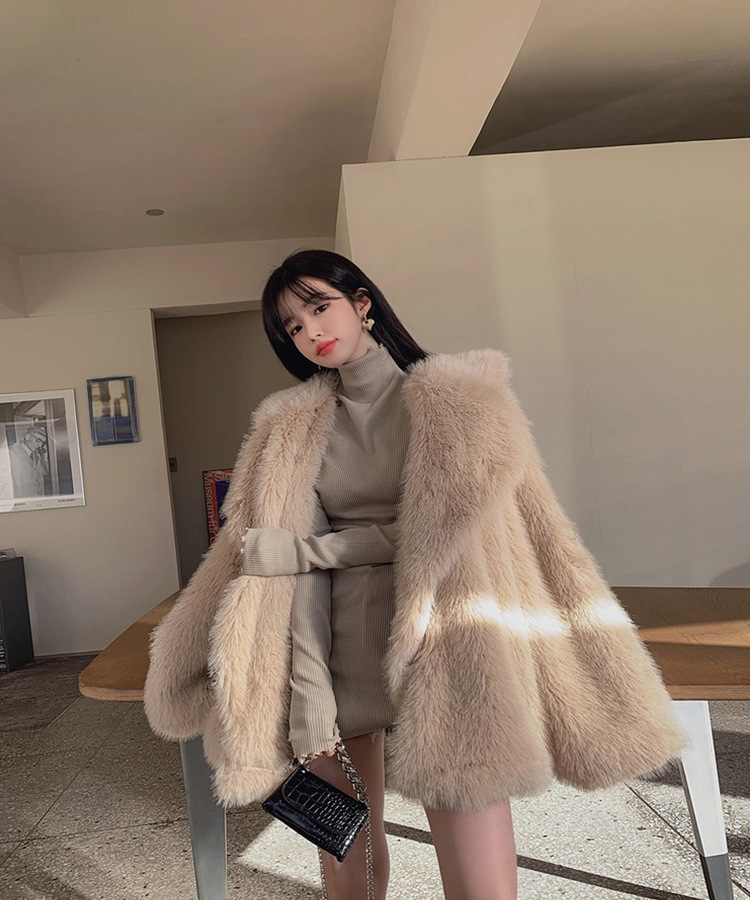 韓国 ファーコート ファージャケット フェイクファー 全5color