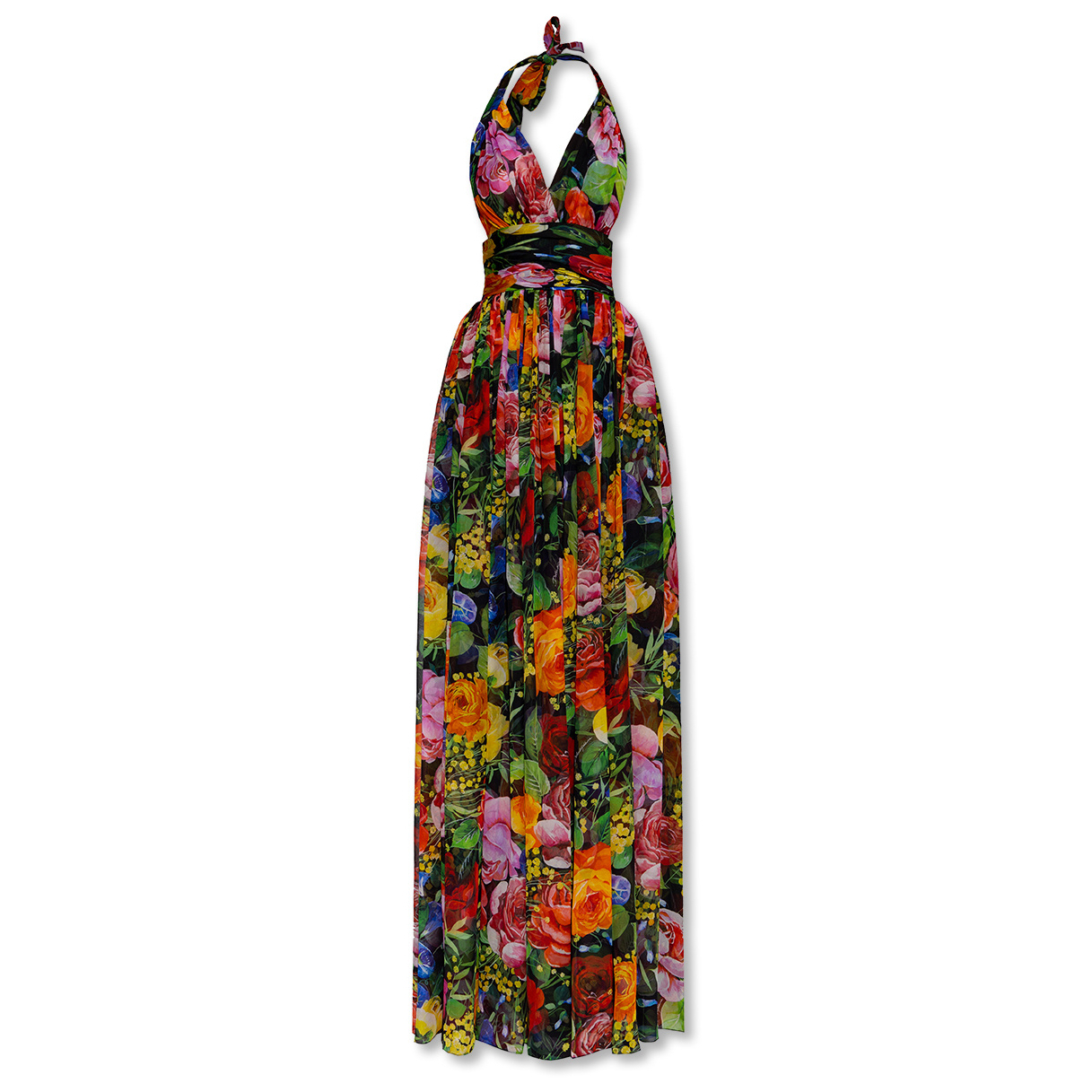 Dolce & Gabbana フラワー Vネックドレス マルチカラー Dolce & Gabbana フラワー Vネックドレス マルチカラー