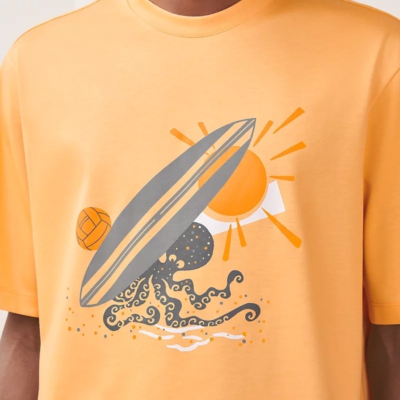 《23SS★》HERMES Tシャツ Poulp'Watch コットン