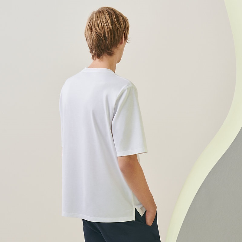 23SS☆》HERMES ミニレザーパッチTシャツ コットン