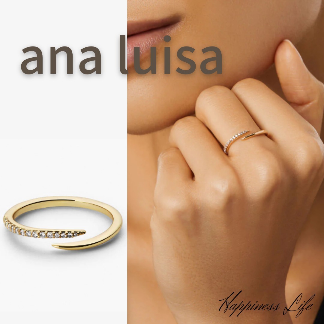 ★ana luisa★14Kゴールド◇輝くジルコニアクローリング◇OREN＊