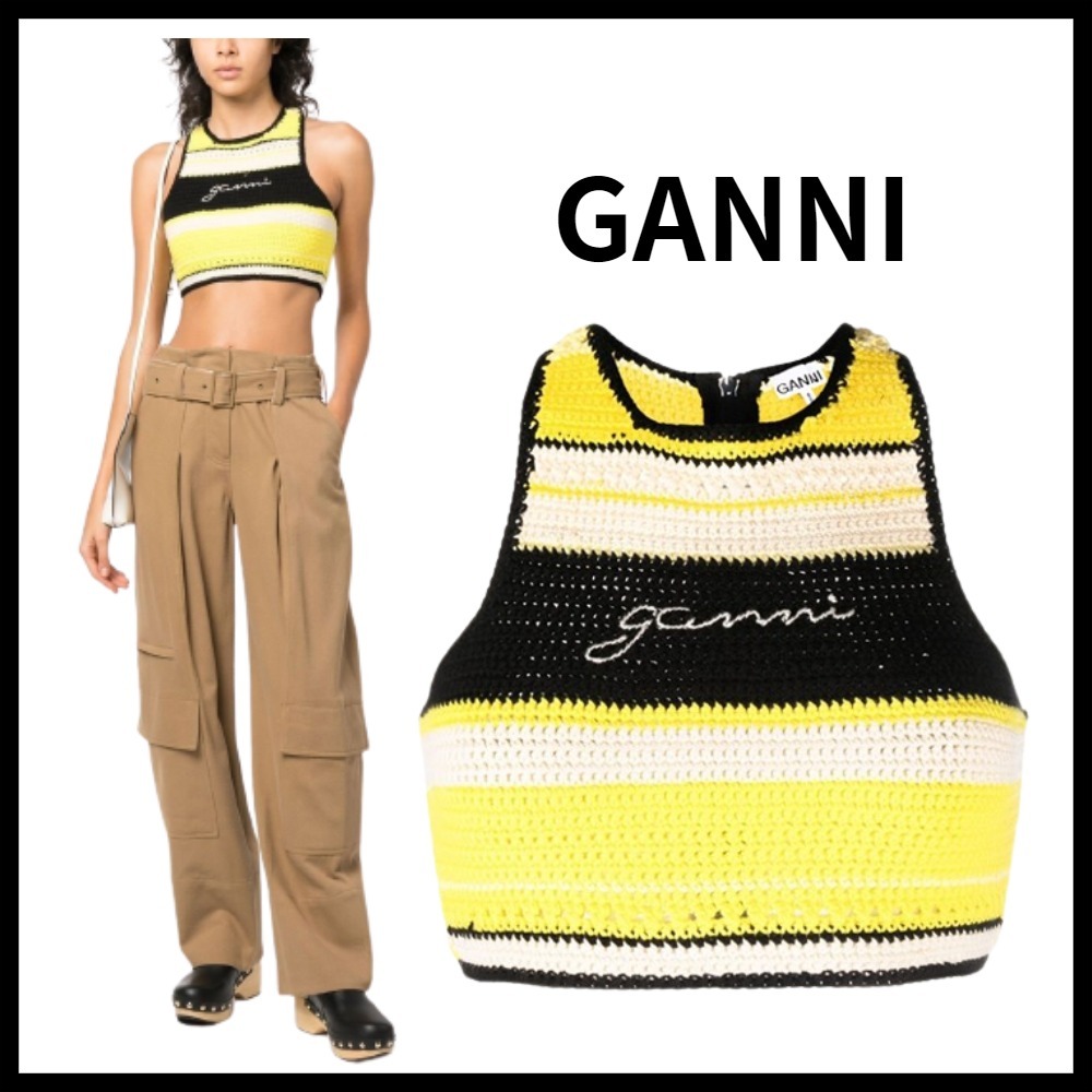 人気商品は チェック GANNI 新品】GANNI ガニー ビーズビスチェ ブラ