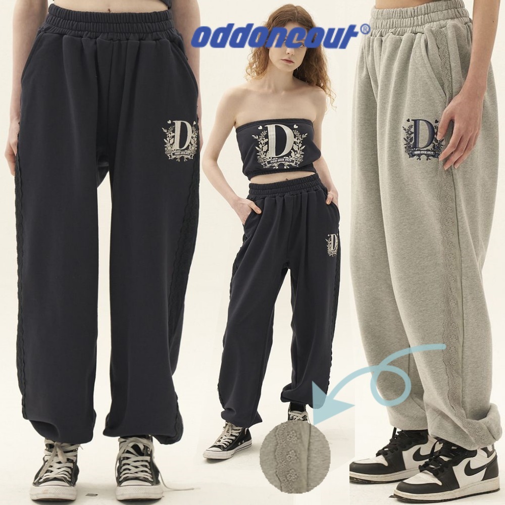ODDONEOUT★韓国★大人気★Emblem training sweatpants 2色