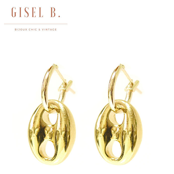 【国内即発】≪GISEL B.≫ オーバル 2WAY フープ ピアス