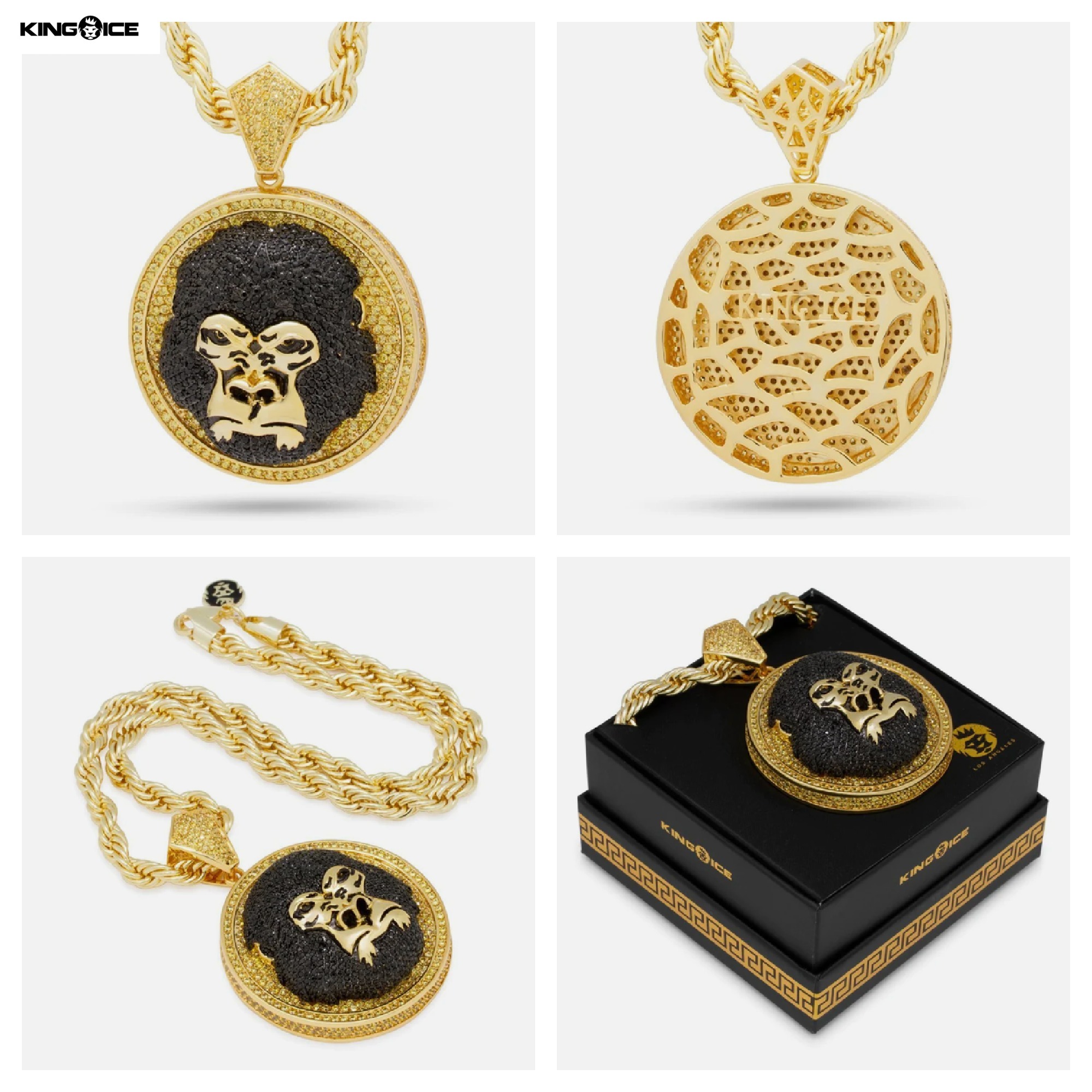 【King Ice】☆日本未入荷☆BEAST GORILLA MEDALLION NECKLACE