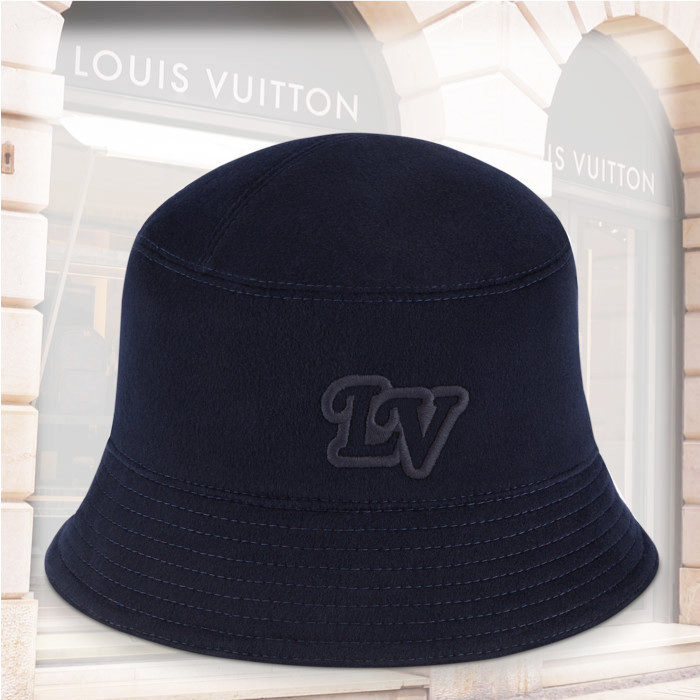 Louis Vuitton シャポー・モノグラム レコード ネイビー/レッド www