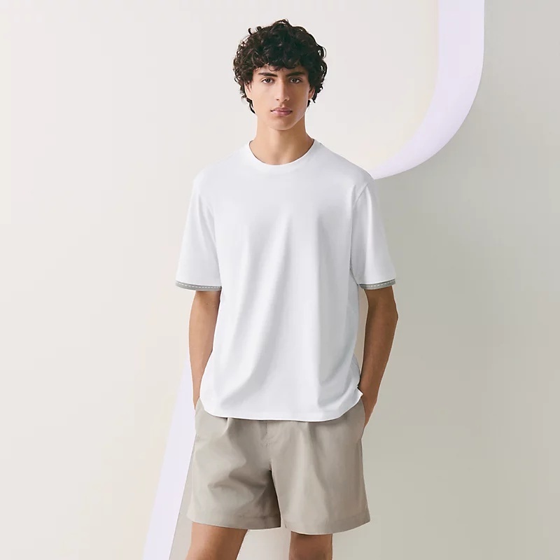 《23SS★》HERMES Tシャツ piqures Sellier コットン