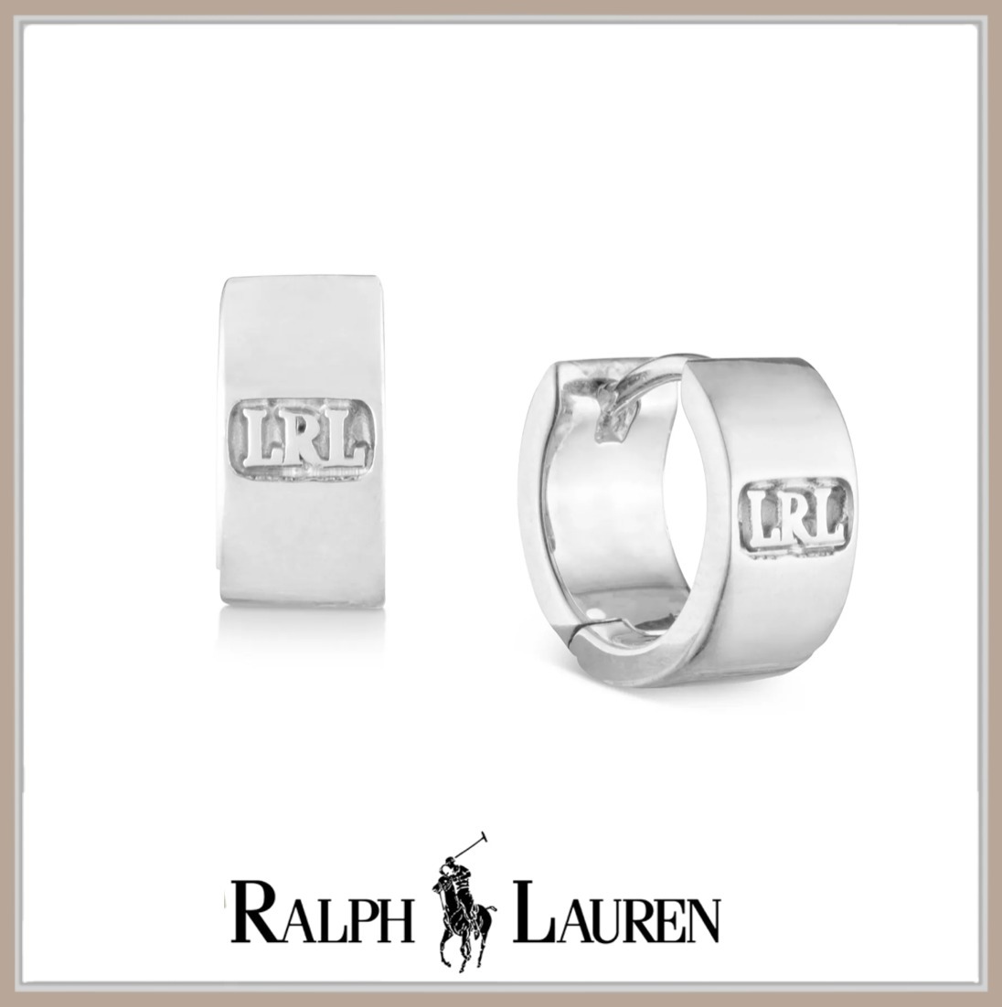 ユニセックス【Ralph Lauren】ルバー製 ロゴピアス★