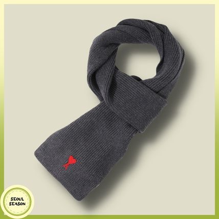 特上美品 新品 AMI 22aw ウールマフラー ストール 黒 3922 - 通販