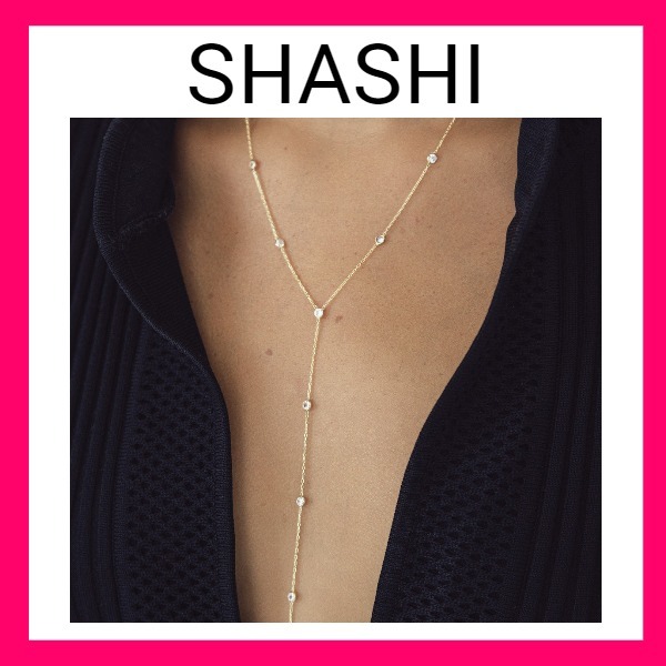 国内発送★SHASHI★Emily Diamond ラリアット ネックレス