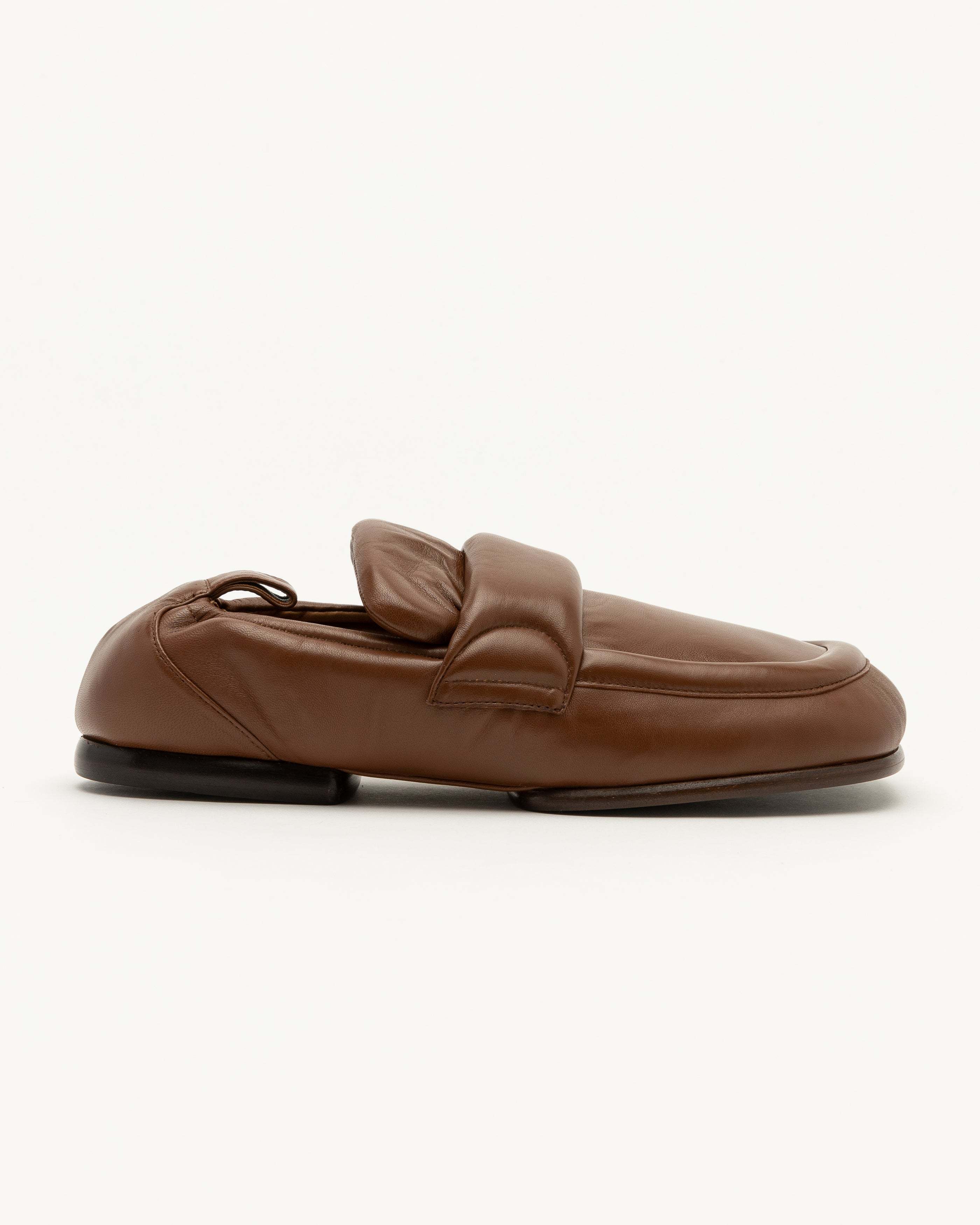 Dries Van Noten☆パッド入りタン レザーローファーブラウン (Dries