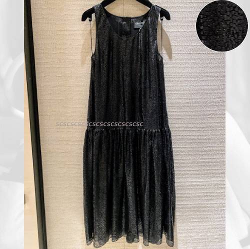 新商品が毎日入荷 新限定CHANEL コーテッド レース ミモレ丈 ドレス 黒