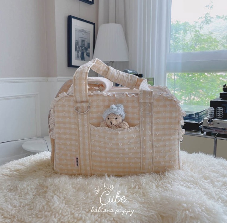 BABIANA aji bag Cube check 刺繍 キャリーカバン/M【全2色】 BABIANA aji bag Cube check 刺繍 キャリーカバン/+S【全2色】