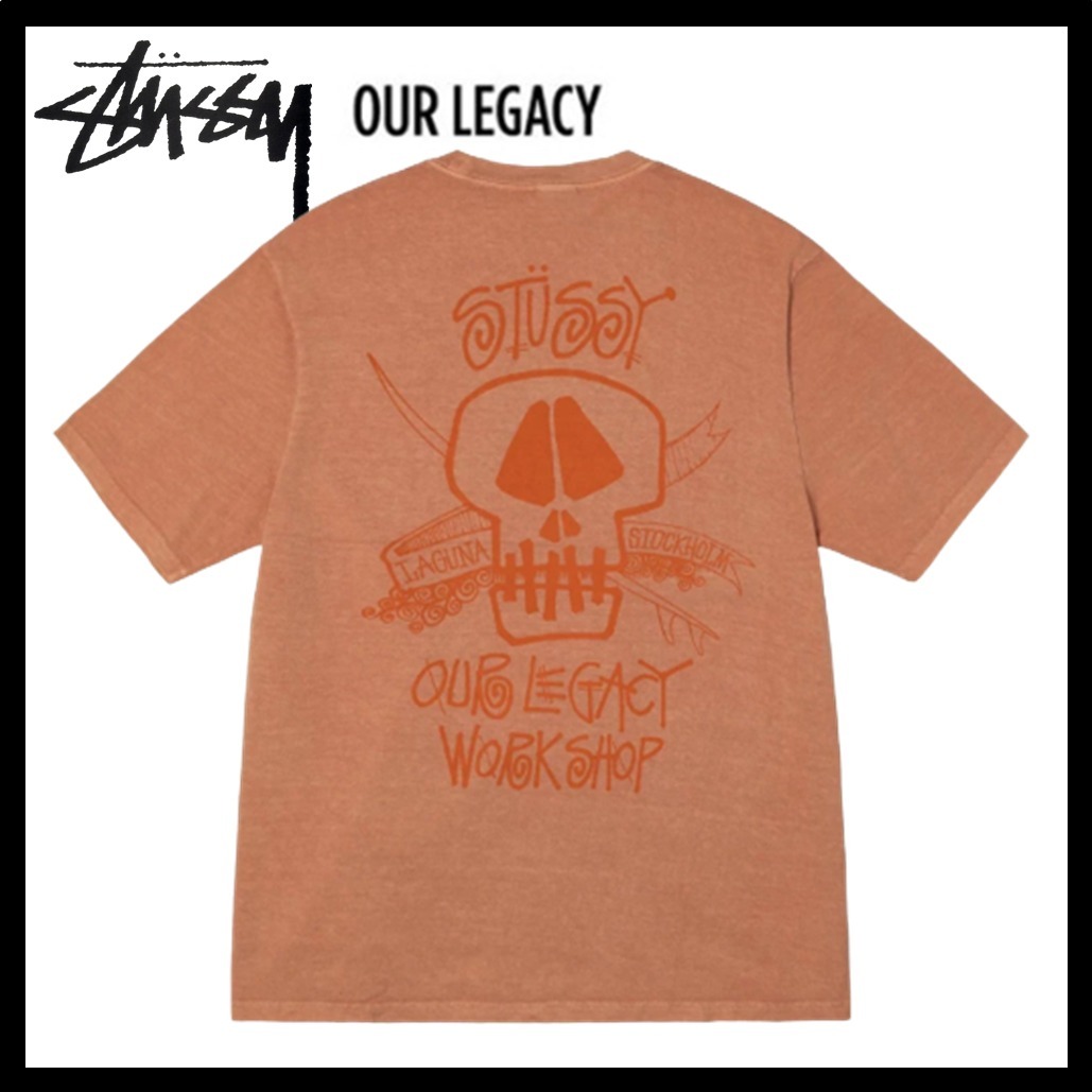 ★関税込★Stussy★Our Legacy Work Shop Surf Skull T clay★