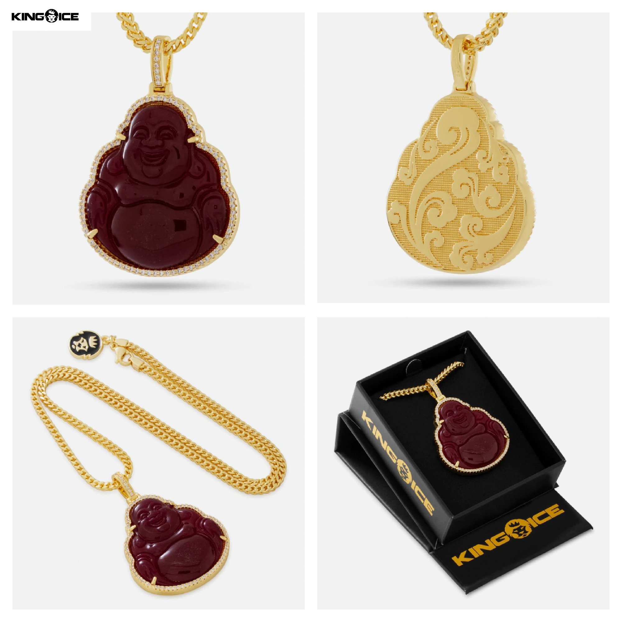 【King Ice】☆日本未入荷☆CORAL BUDDHA NECKLACE
