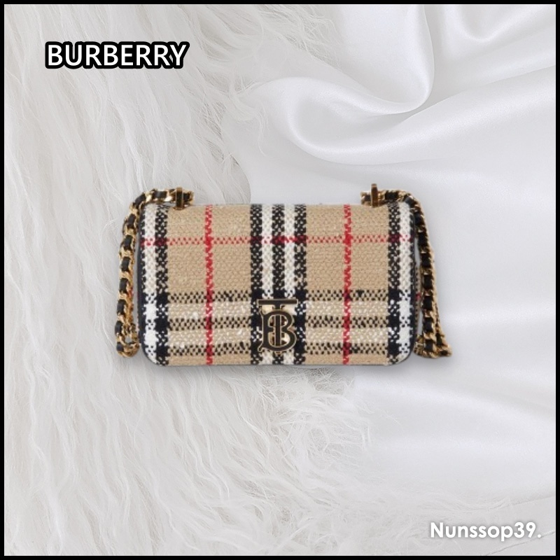 《BURBERRY》 8063083 Vintage Checkered Booklet Mini Bag