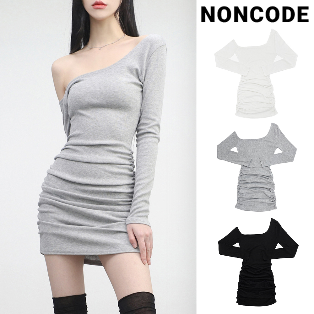 【NONCODE】Bene Unbalanced Shirring One Piece