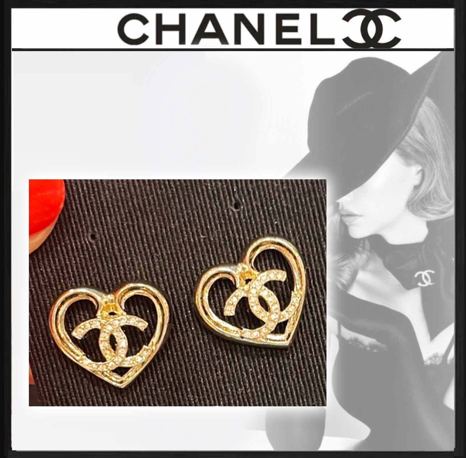 ☆CHANEL☆シャネル ピアス ハート ゴールド-