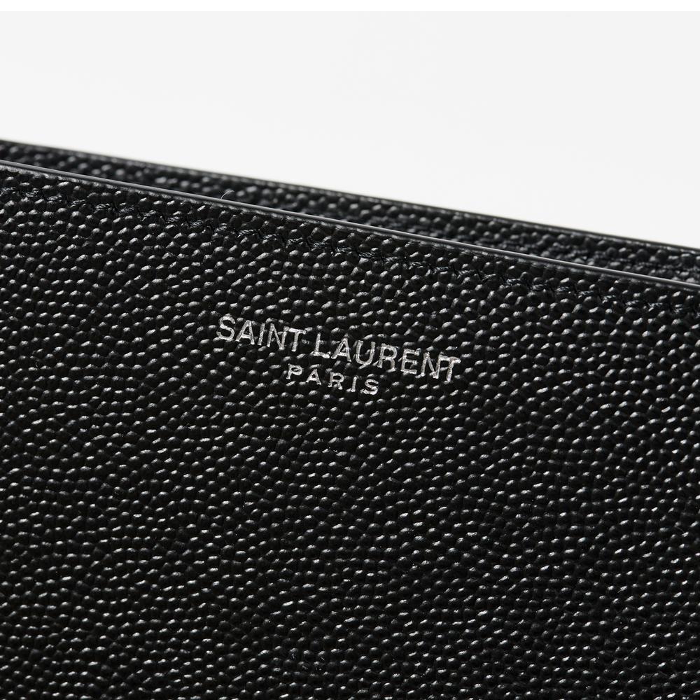 《SAINT LAURENT》 396303 BTY0N 1000 Classic Logo Half Wallet